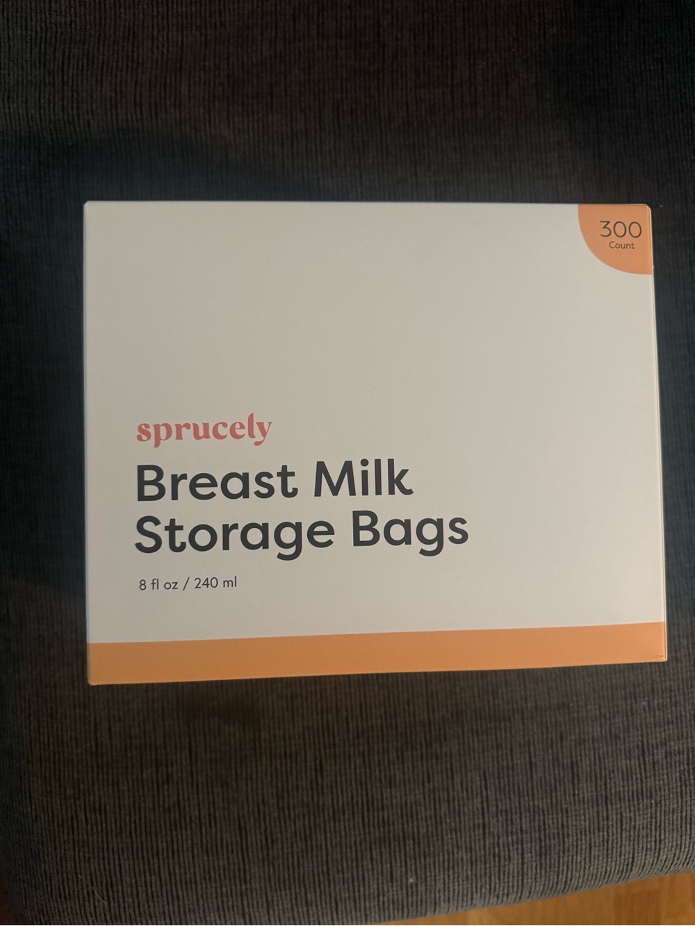 Sprucely Orange & White Breast Milk Storage Bags - 300 Count